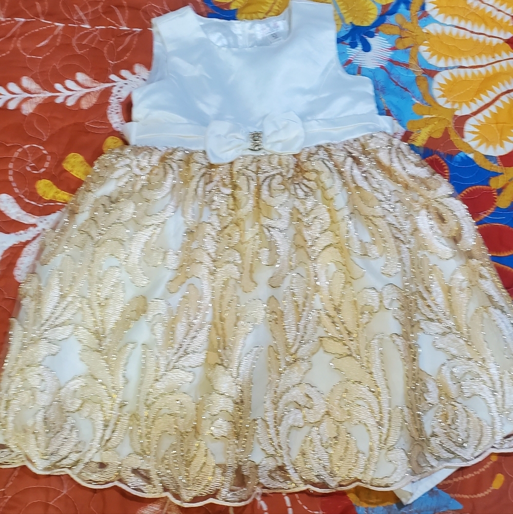 Biscotti Cream Satin Dress